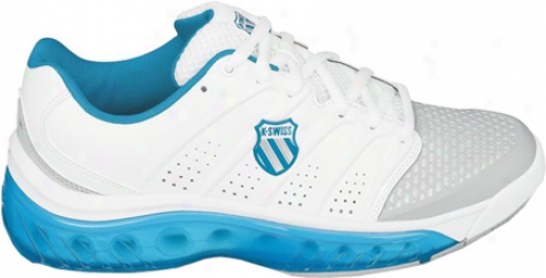 K-swiss Tubes Tennis 100 (women's) - White/mosiac Blue/gull Grey