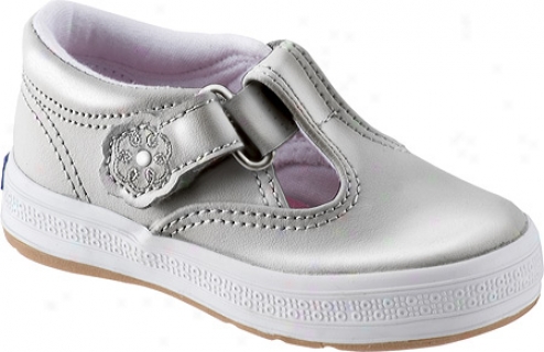 Keds Daphne Leather T Strap (infant Girls') - Silver Leather