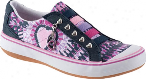 Keds Dilly-dally (girls') - Navy/pink/purple Tye Dye Canvas