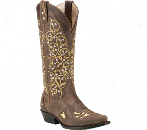 Lane Boots Tangled Vines (women's) - Brown/gold Leather