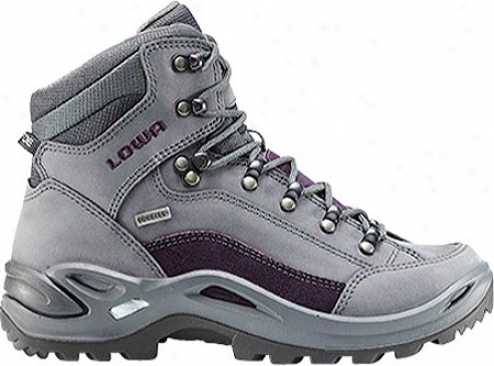 Lowa Renegade Gtx Mid (women's) - Blue Grey/prune