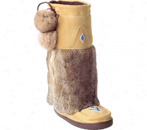 Mahitobah Mukluks Tall Suede Mukluk Boot (women's) - Tan Suede/tan Rabbit Fur