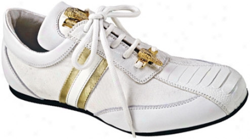 Mauri Appealing (women's) - White Ostrich Leg/nappa Leather/mauri Manufactured cloth