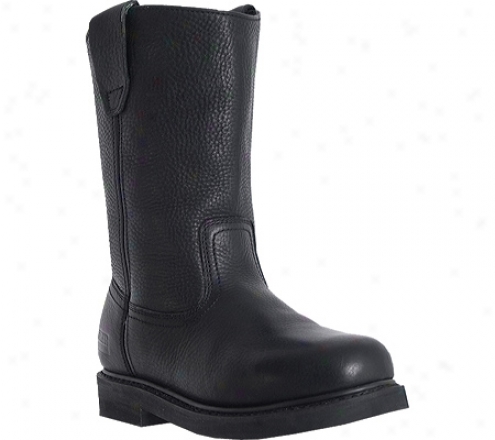 "mcrae Industrial 10"" Wellington Steel Toe Mr85320 (men's) - Black Tumbled Leather"