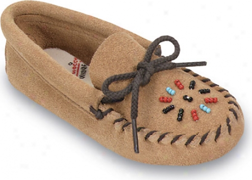 Minnetonka Beaded Moccasin (children's) - Imbrown Suede