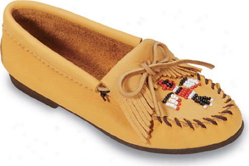 Minnetonka Deerskin Thunderbird Crepe Sole (women's) - Natural Deerskin