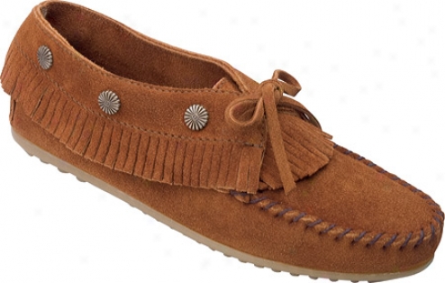 Minnetonka Fringed Moc (women's) - Brown Suede