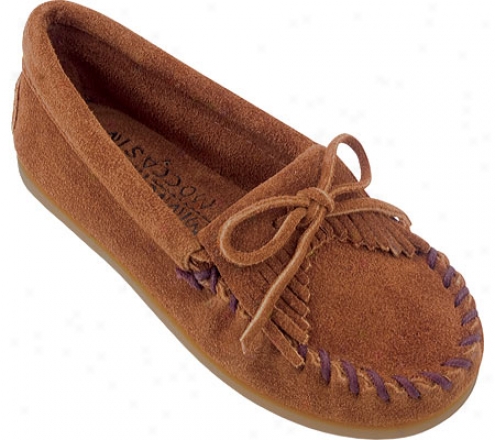 Minnetonka Kilty Suede Moc (infants') - Bronw Suede