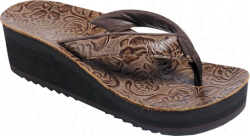 Moszkito 1105 Archy Wedge Tooled (women's) - Brown