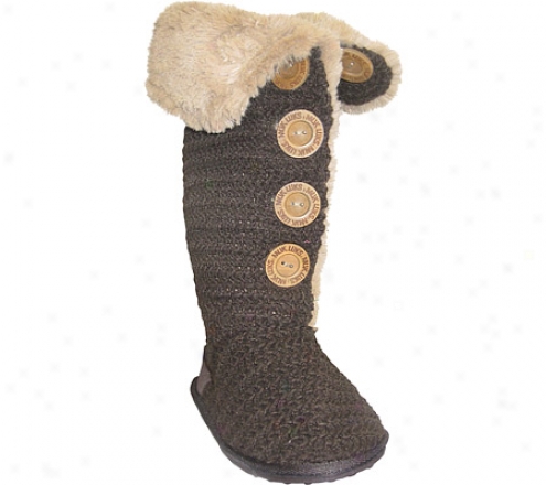 Muk Luks Crpchet Button Up Boot (women's) - Java