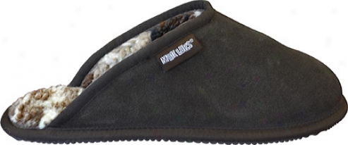 Muk Luks Printed Berber Suede Scuff (men's) - Chocolate