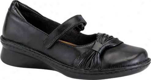 Naot Tone (women's) - Black Madras Leather/black Gloss Leather