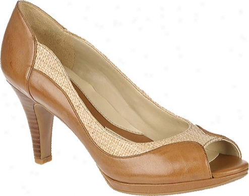 Naturalizer Ilyes (women's) - Teakwood Nordic Leather/sand Raffia