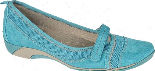 Naturaliizer Yesenia (women's) - Resort Turquoise Velour Suede/mesh