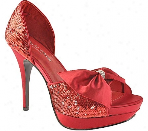 Night Moves By Allure Star (women's) - Red Silk Satin/sequin