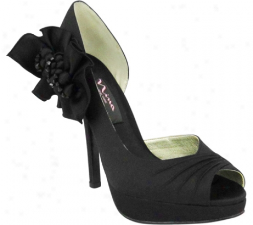 Nina Neva (women's) - Black Luster Satin