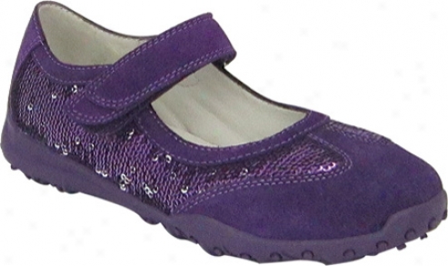 Nina Shlmmy (girls') - Deep Purple Suede/purple/silver Sequins