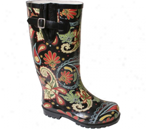 Nomad Puddles (women's) - Black Multi Paisley