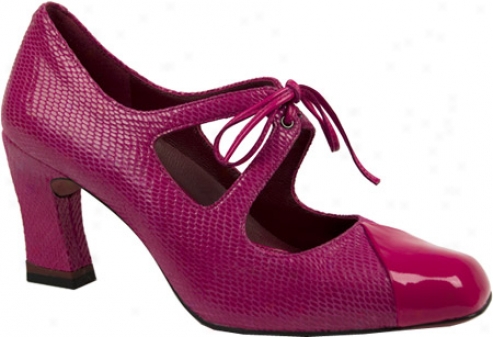 Oh! Shoes Alana - Pink Python Print Leather (wommen's)