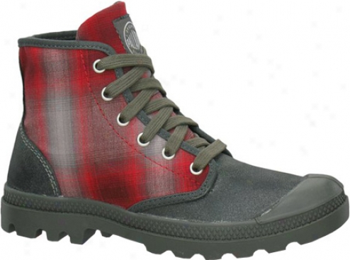 Palladium Pampa Hi Ii 92360 (women's) - Charcoal/tango Red