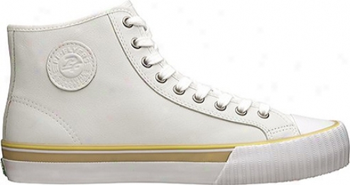 Pf Flyers Center Hi - White Full Grain Leather