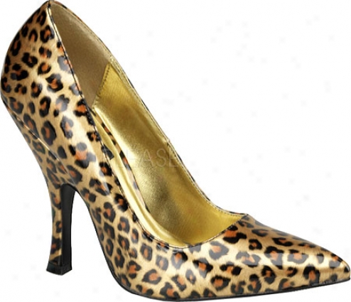 Pin Up Bombshell 0l (women's) - Gold Cheetah Patent Leather