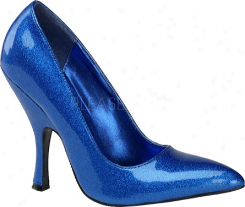 Straw  Up Bombshell 01g (women's) - Azure Pearlized Glitter Patent Leather