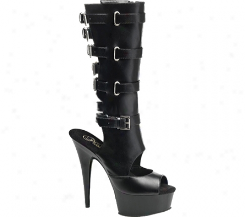 Pleaser Delight 1013 (women's) - Negro Pu/black