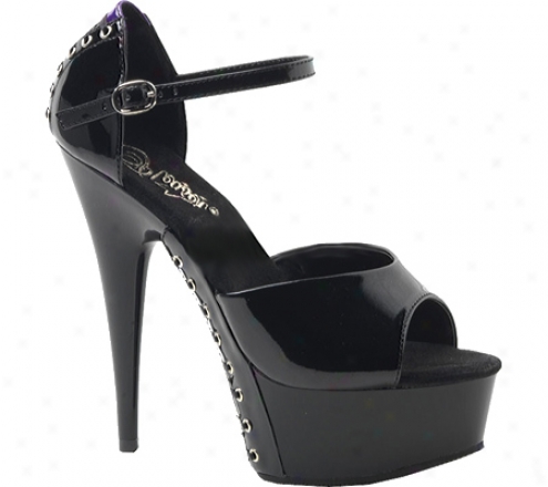 Pleaser Delight 660fh (women's) - Black/purple/blakv Patent