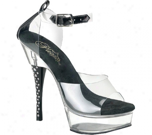 Pleaser Diamond 642 (women's) - Clear/black/clear