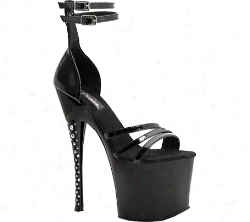 Pleaser Diamond 770 (women's) - Black/black Patent