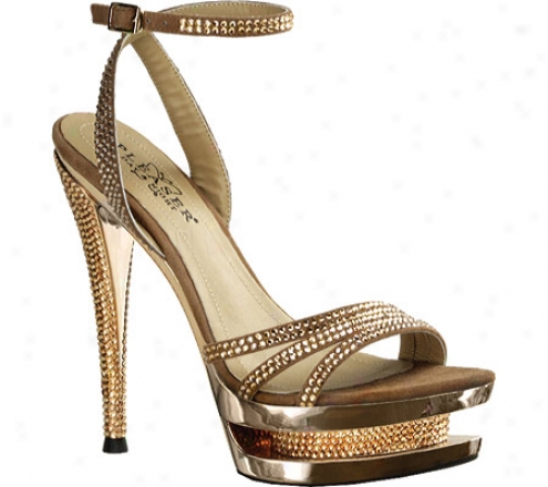 Pleaser Fascinate 637dm (women's) - Rose Gold Suede/rose Gold Chrome