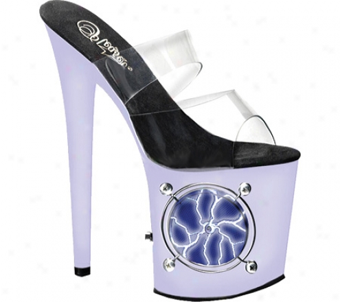 Pleaser Lightning 802iv (women's) - Clear/white/white Lights