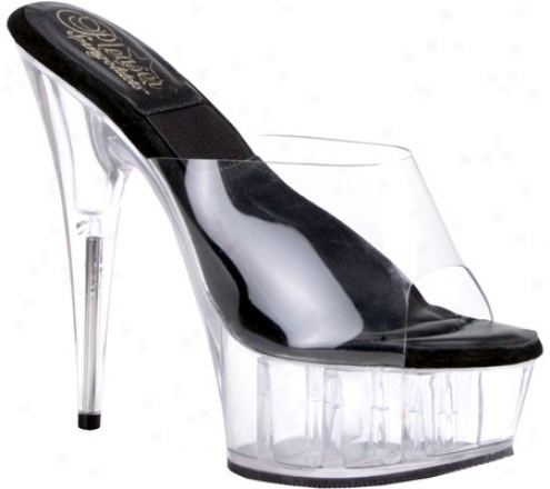 Pleaser Sol 601-k (womenn's) - Clear/black