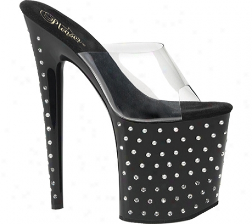 Pleaser Stardust 801 (women's) - Clear/black