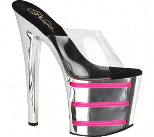 Pleaser Taboo 701t (women's) - Clear/chrome/hot Pink