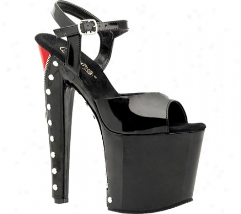 Pleaser Taboo 709fh-06 (women's) - Black/red Pateny