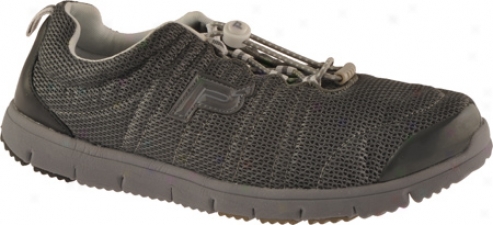 Propet Travel Walker (men's) - Charcoal Grey/bblack