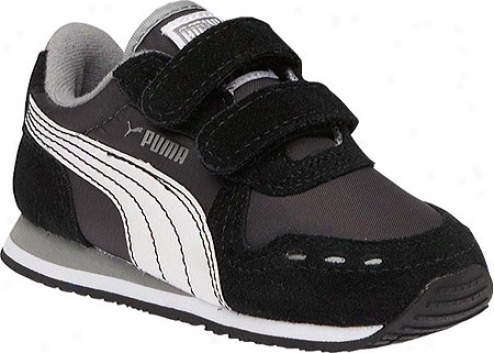 Puma Cabans Racer V (infants') - Blaco/dark Shadow/white