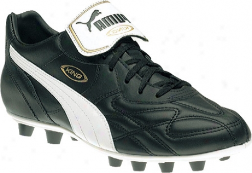 Puma King Top Di Fg (men's) - Black/white/gold