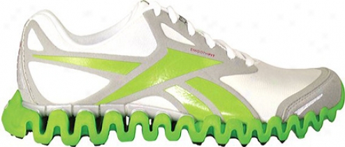 Reebok Premier Zigfly Se (women'q) - Silver/white/sushi Green/overtly Pink