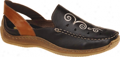 Rieker-antistress Celia 97 (women's) - Black Leather/hazelnut Combo