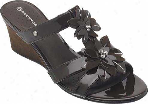 Rockport Lasting Impressions Flower Sandal (women's) - Dark Brown Full Grain Leather