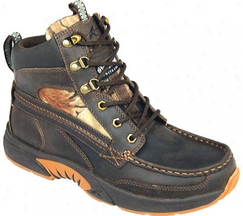 Rugged Shark Corsair (men's) - Dark Brown/camo Leather