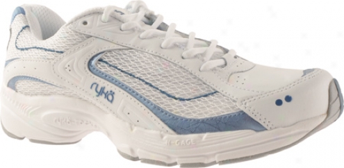 Ryka Advance (wome's) - White/metallic Lake Blue/metallic Midnight Navy