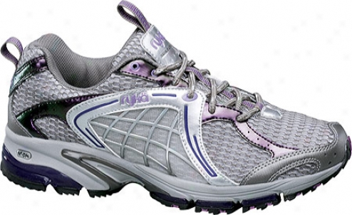 Ryka Track Exodus 2 (omen's) - Chrome Silver/blackberry Purple/metallic Baja