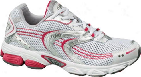 Ryka Ultima Run 2 (women's) - White/chrome Silver/firerose Pink/steel Grey