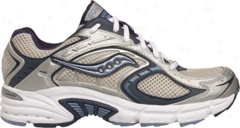 Saucony Grid Cohesion Nx (women's) - Silver/navy/denim