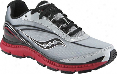 Saucony Kinvqra 2 (boys') - Grey/red Mesh/synthetic