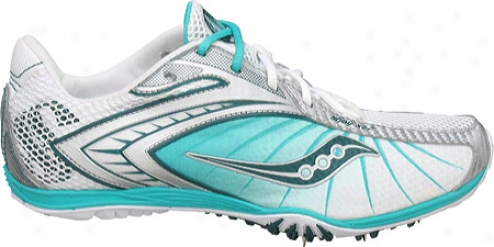 Saucony Shay Xc2 Spike (women's) - White/green/silver